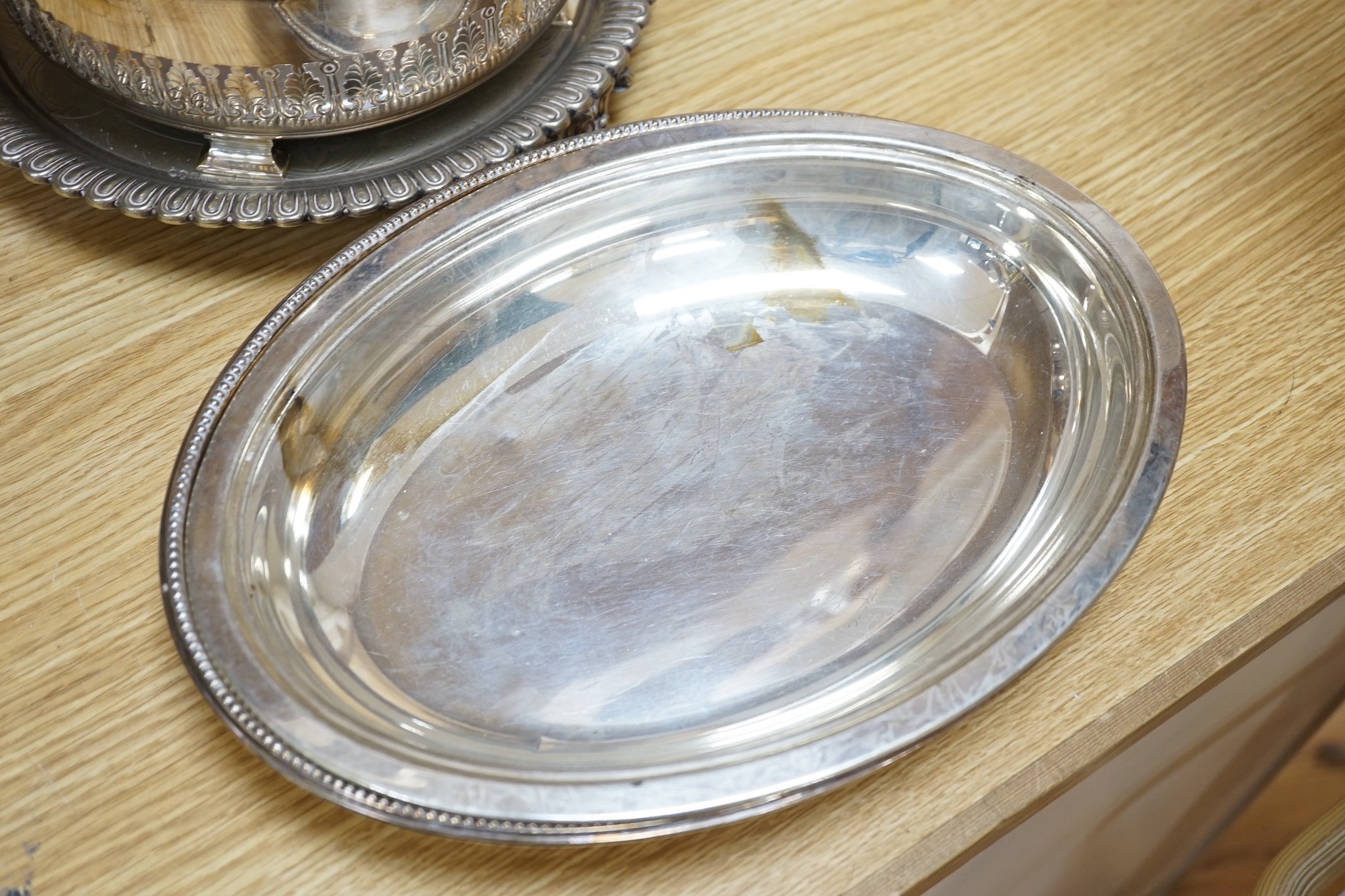 A group of plated wares